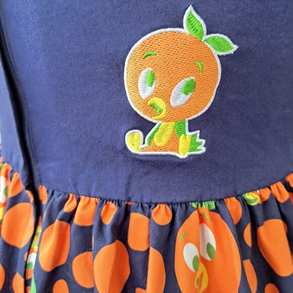 Disney Parks Dress Shop Orange Bird Dress Size Small Retro FIt & Flare - Picture 9 of 13